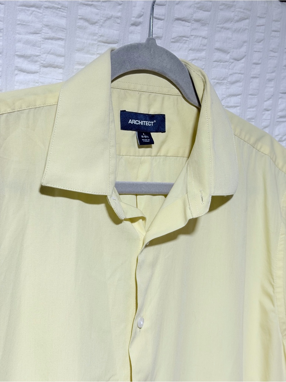 Architect Men's Light Yellow Dress Shirt